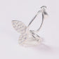 Set de Dije y Cadena de Plata - Mariposa con Zirconias con Cadena Fígaro .925
