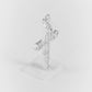 Dije de Plata .925 en forma Cruz con Topacio blanco Mod. CTDVP020- Joyería Religiosa